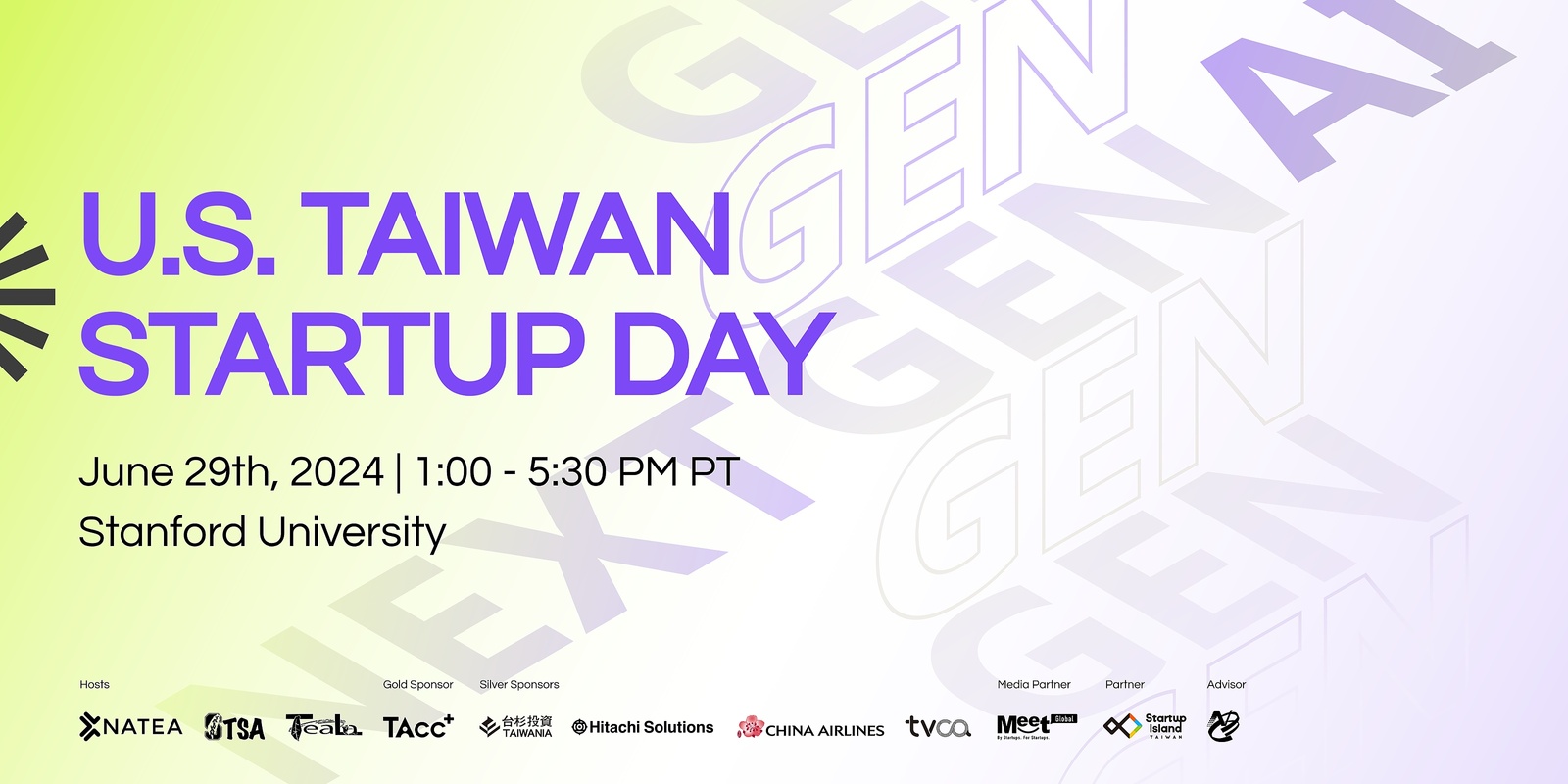 Banner image for 2024 US-Taiwan Startup Day: Next Gen AI