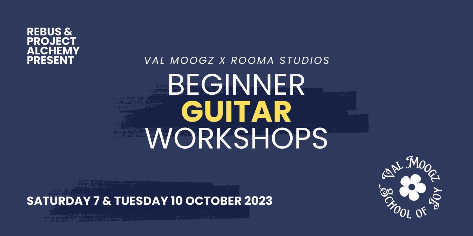 Banner image for Val Moogz x Rooma Studios: Beginner Guitar Workshops