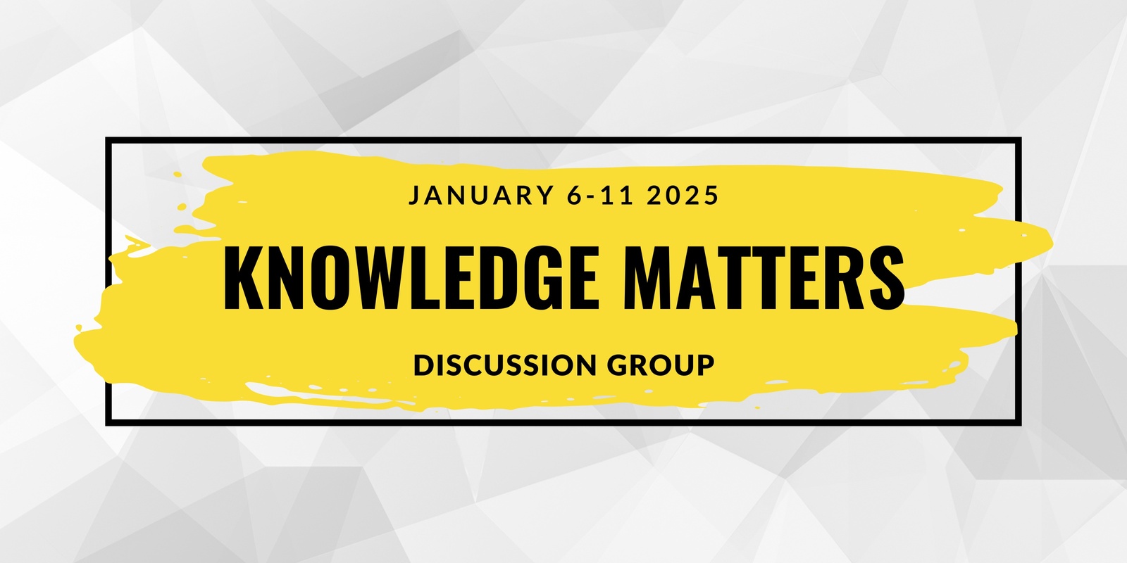 Banner image for Knowledge Matters Discussion Week