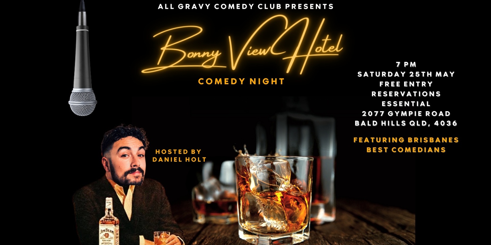 Banner image for Bonny View Hotel Comedy Night In Bald Hills! 