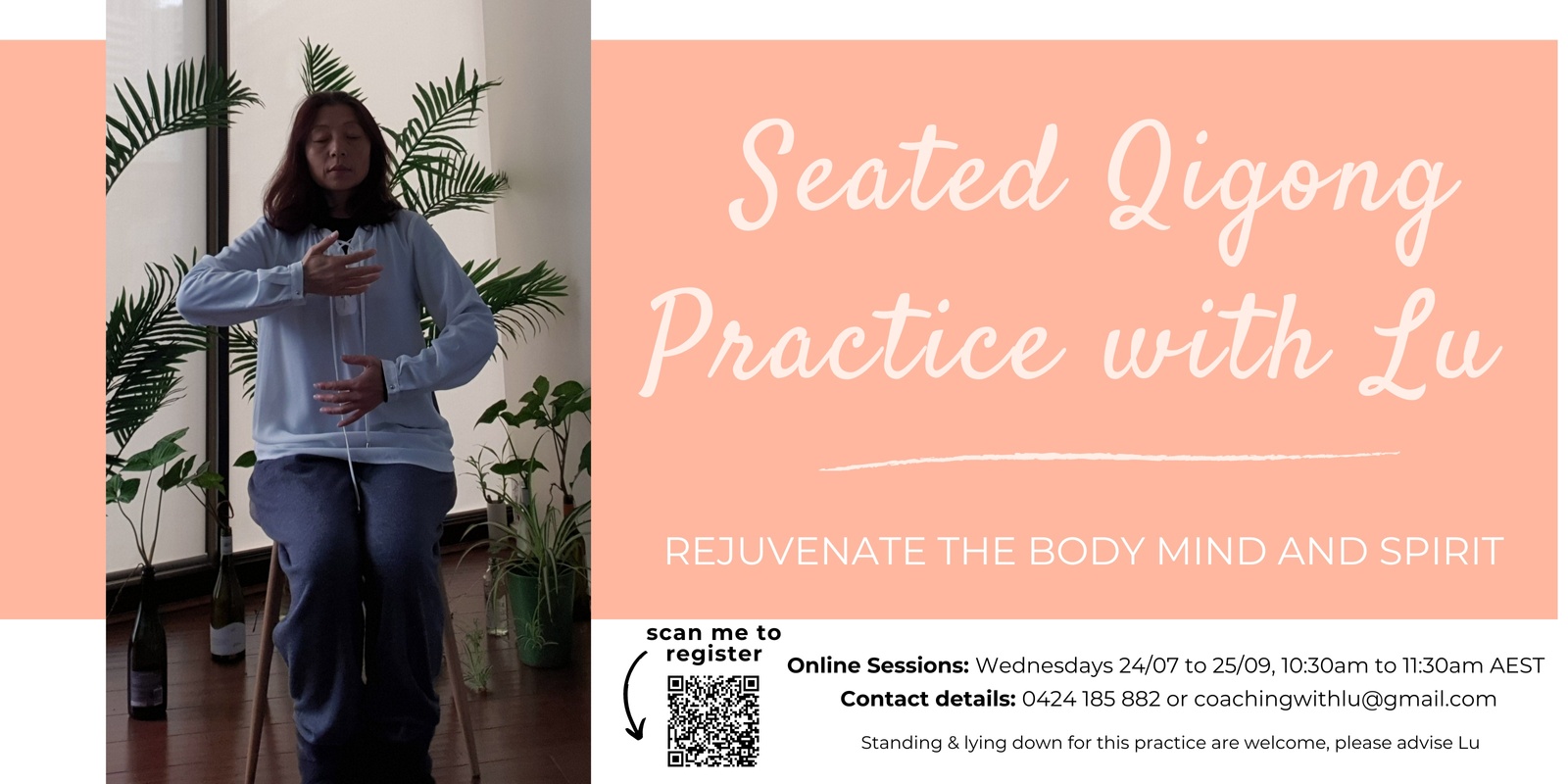 Banner image for Seated Qigong Practice for Seniors | Online Wednesdays 10:30am - 11:30am