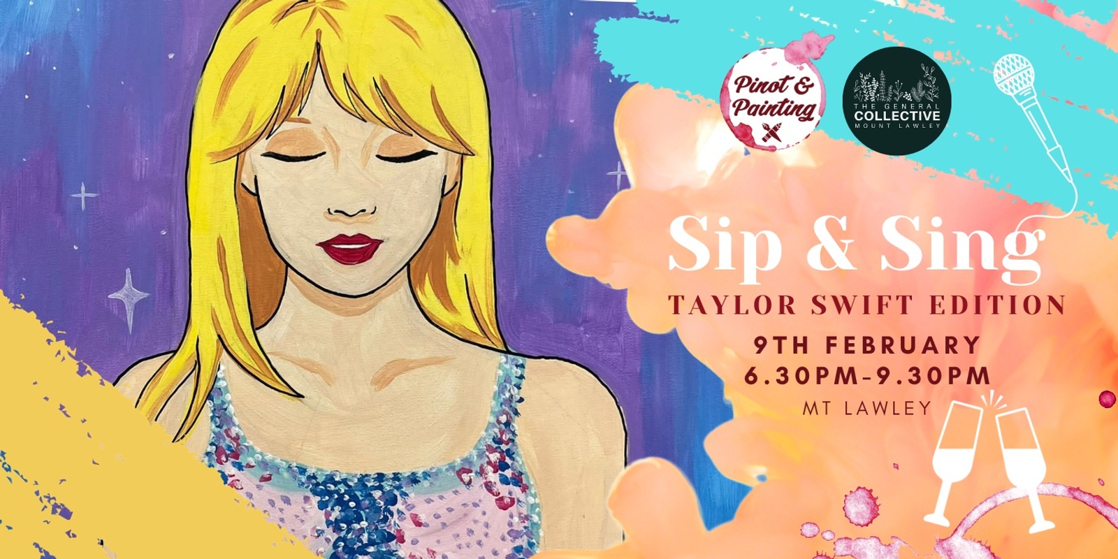 Banner image for Taylor Swift  - Sip & Sing @ The General Collective