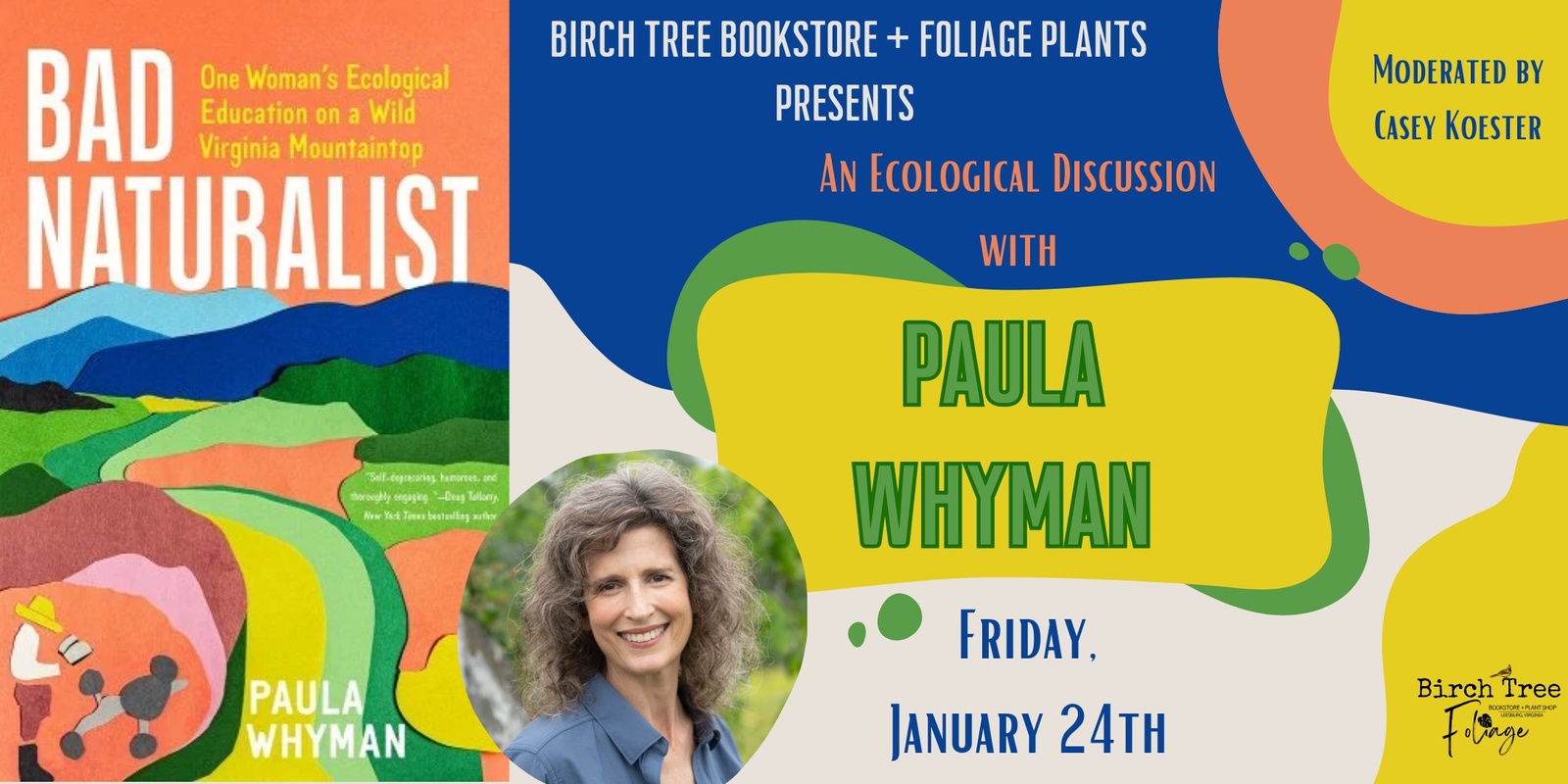 Banner image for Author Event: Bad Naturalist by Paula Whyman (moderated by Casey Koester)