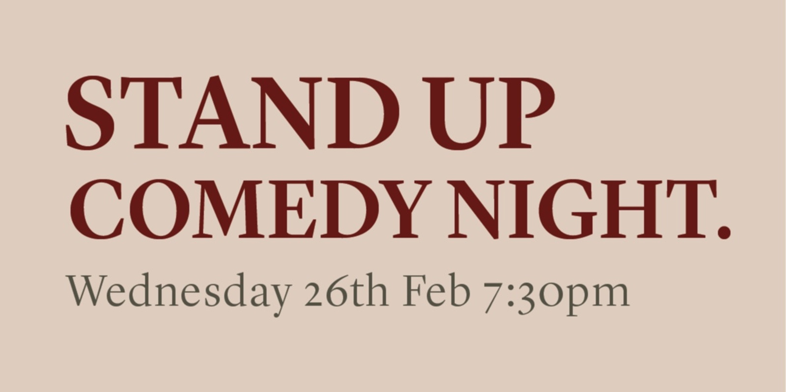 Banner image for Stand Up Comedy Night