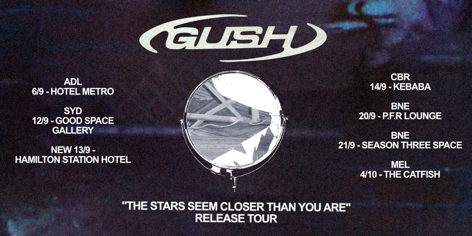 Banner image for Gush (VIC) @ Season Three Space 21/9/24 w Naaki Soul, Prize Pony & Plainer