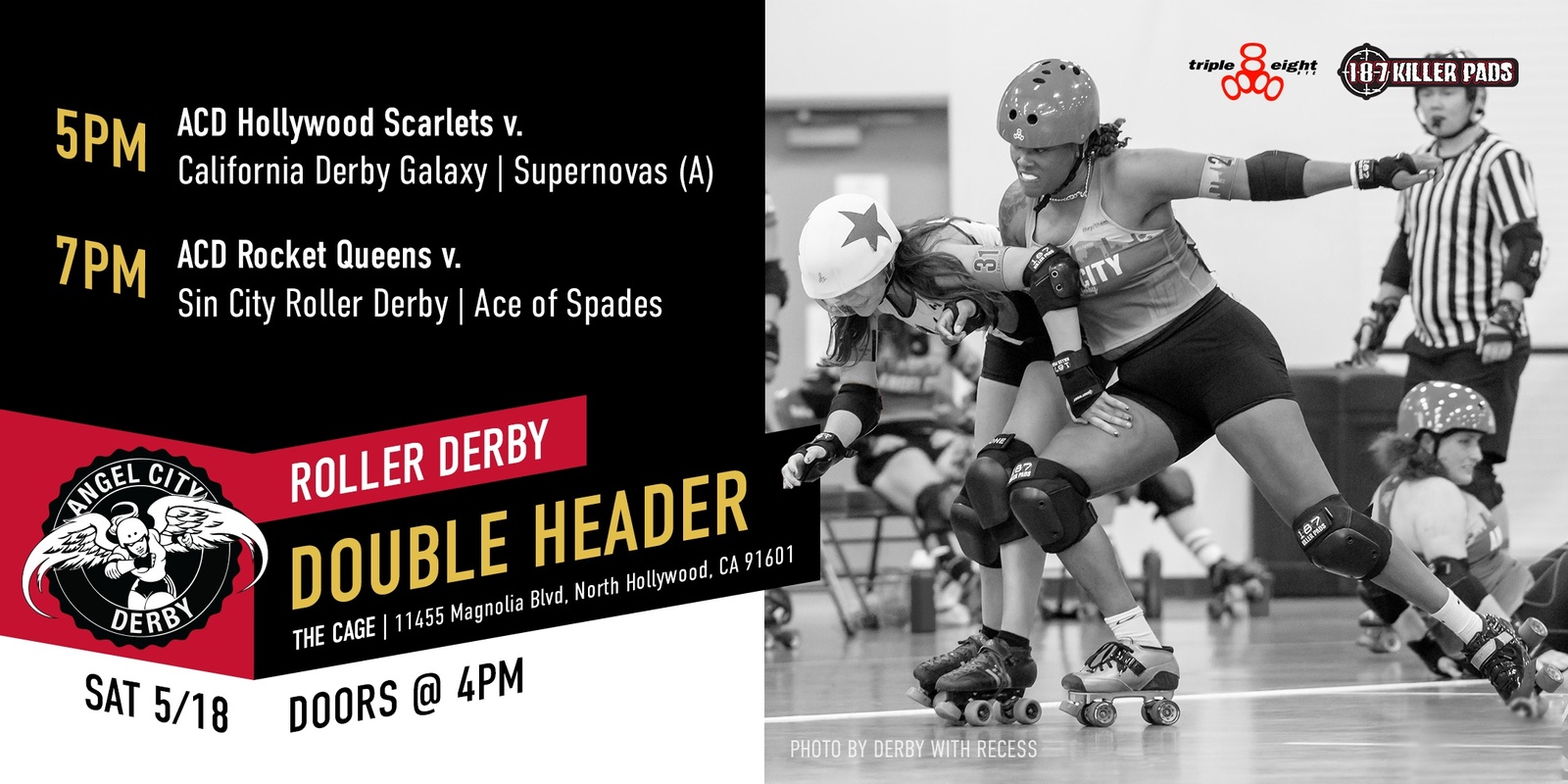 Banner image for Angel City Derby Presents: Roller Derby Double Header!