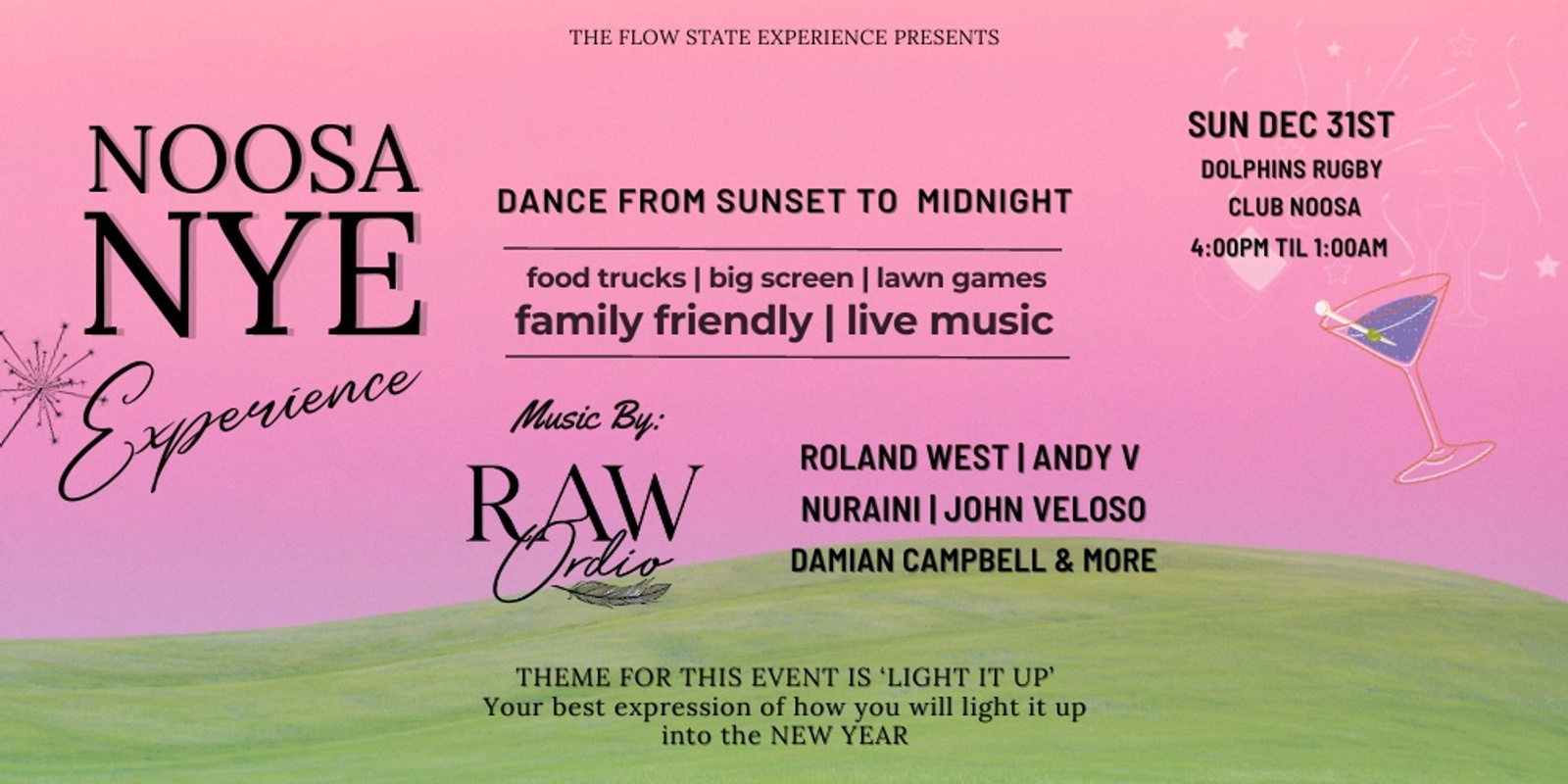Banner image for NOOSA NYE EXPERIENCE | 31 DEC