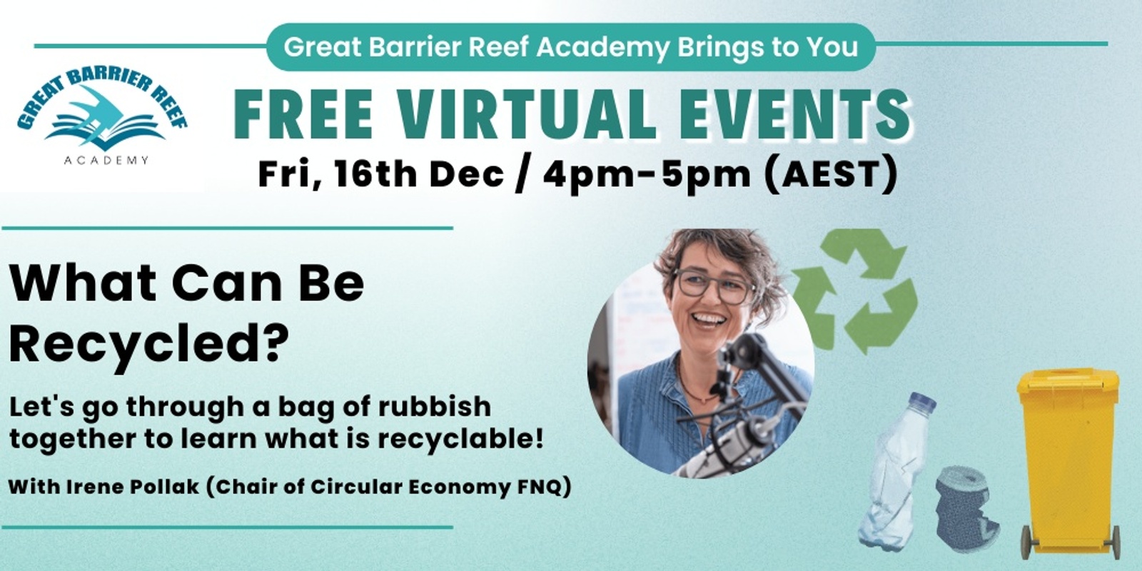 Banner image for What Can Be  Recycled? - Let's go through a bag of rubbish together!