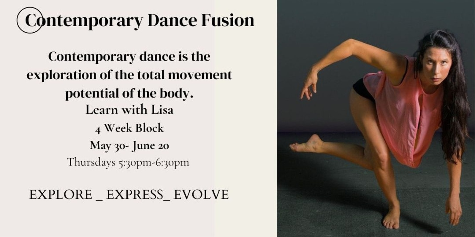 Banner image for Contemporary Dance Fusion May 30-June 20