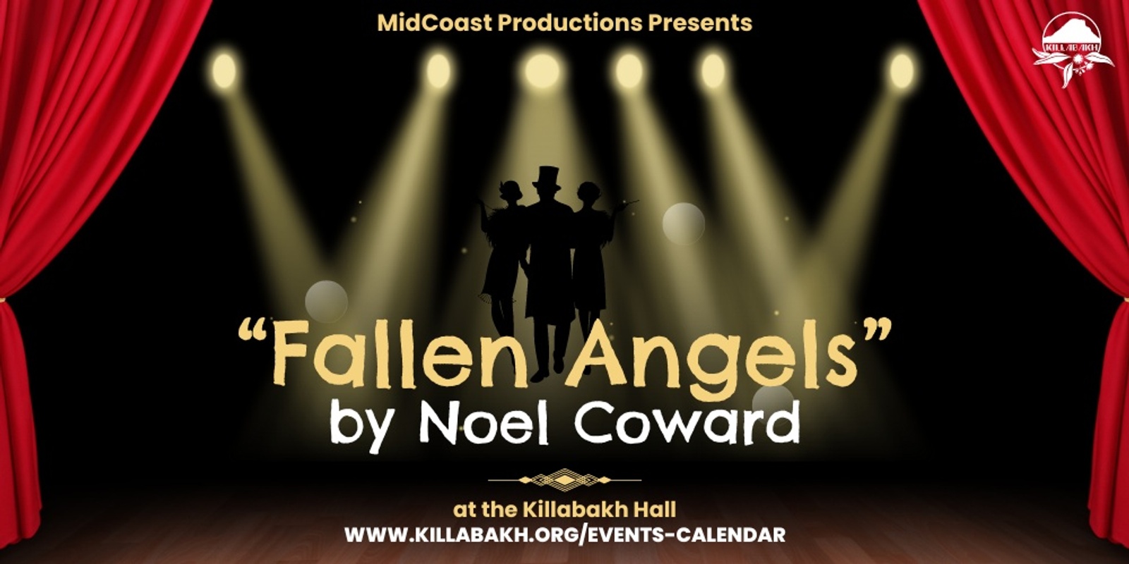 Banner image for Fallen Angels by Noel Coward, presented by MidCoast Productions, hosted by Killabakh Community Association