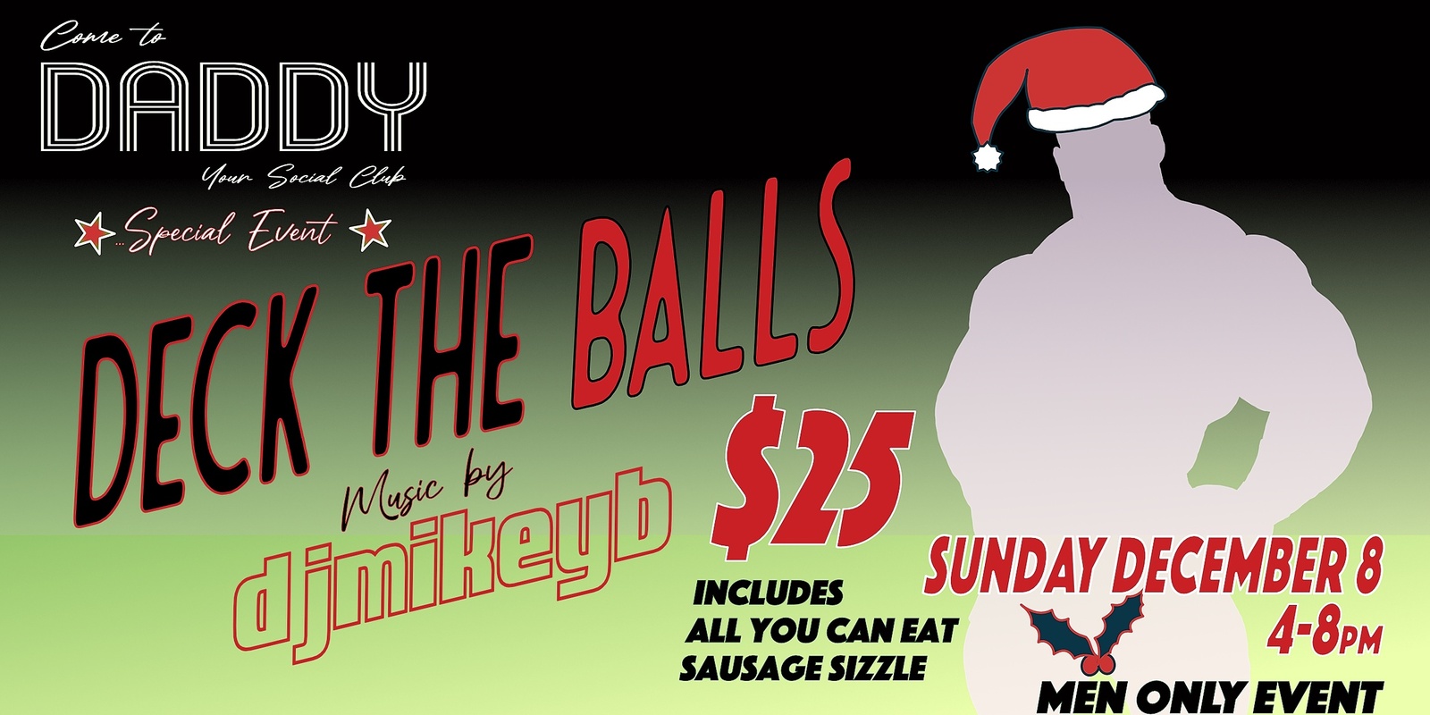 Banner image for Deck The Balls - A Mens Only XMas T-Dance