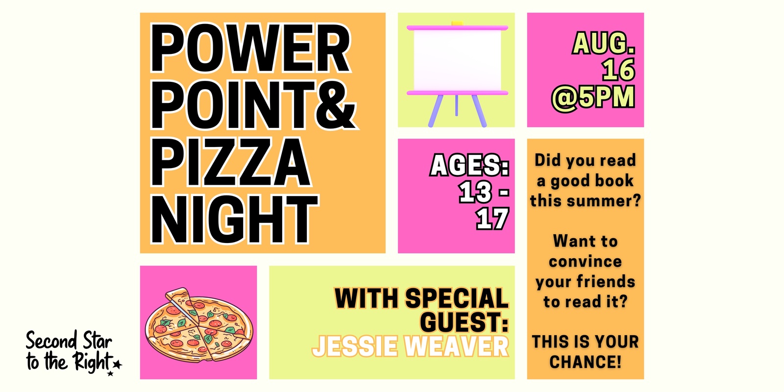 Banner image for Teen's PowerPoint & Pizza Night with Jessie Weaver