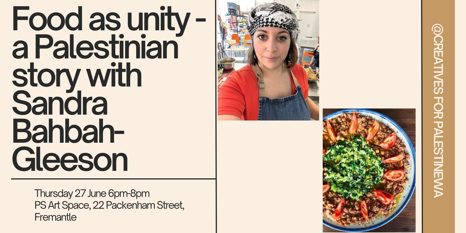 Banner image for Food as unity - a Palestinian story