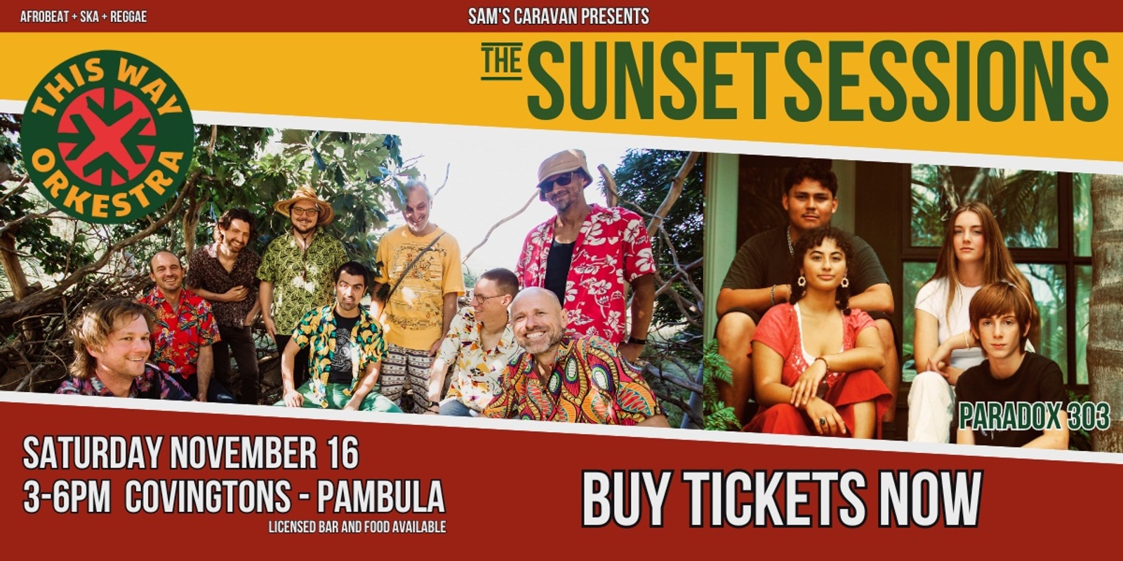 Banner image for Sunset Sessions - This Way Orkestra and Paradox 303