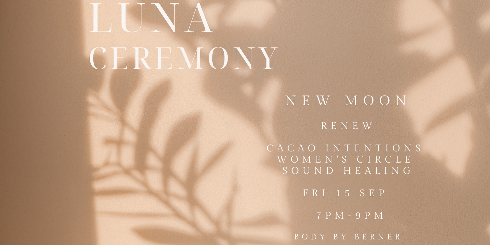 Banner image for LUNA CEREMONY - RENEW - NEW MOON WOMEN'S CIRCLE -  SEP