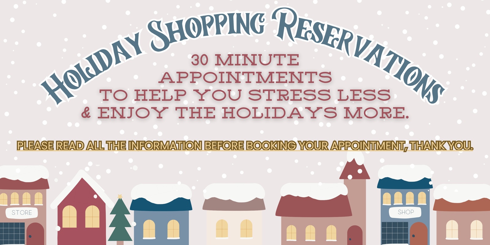 Banner image for Holiday Shopping Reservations