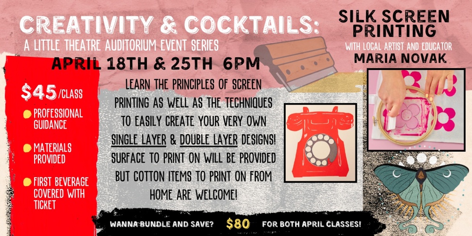 Banner image for Creativity & Cocktails: April Screenprinting Series