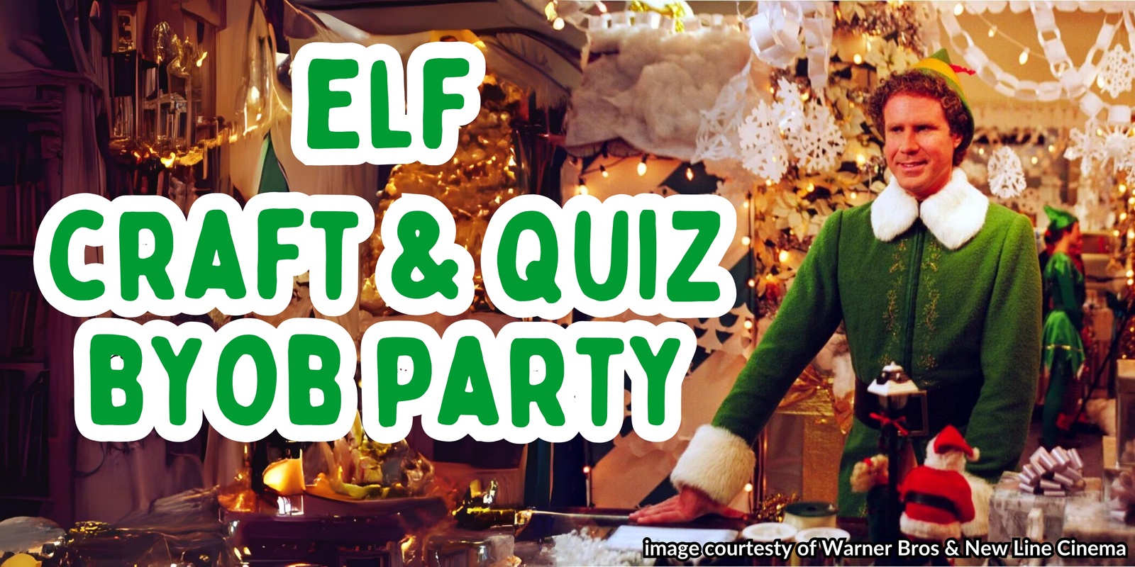 Banner image for Elf Craft & Quiz Party (BYOB)