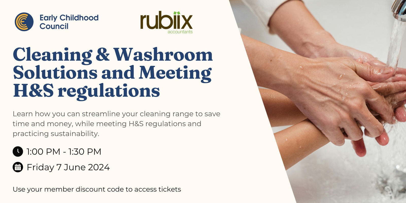 Banner image for ECC - Rubiix Lunch n Learn Webinar: Cleaning & Washroom Solutions and Meeting Health & Safety regulations