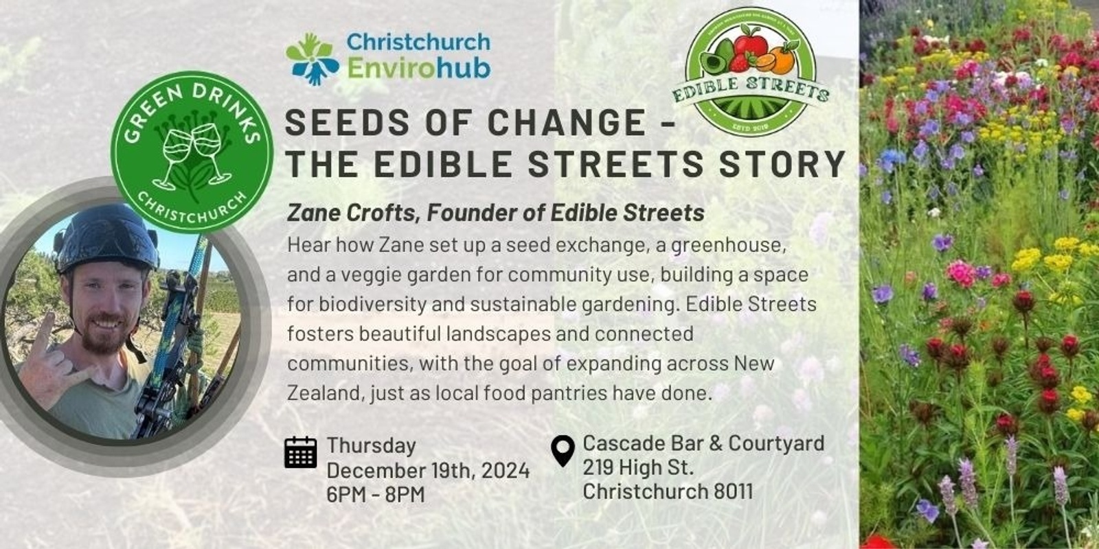 Banner image for Green Drinks: Seeds of Change - The Edible Streets Story