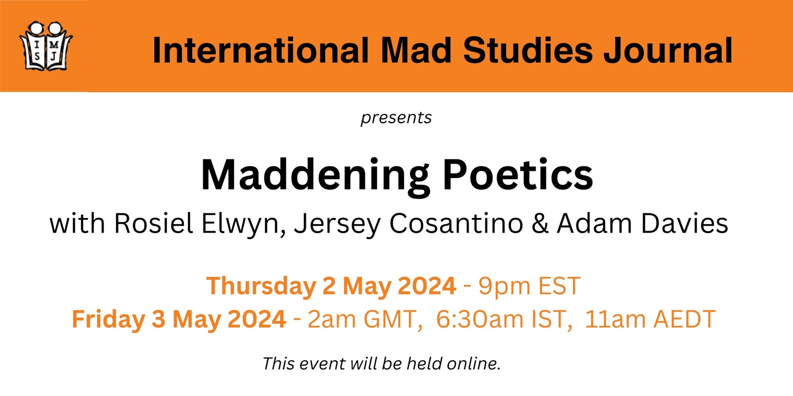 Banner image for Maddening Poetics