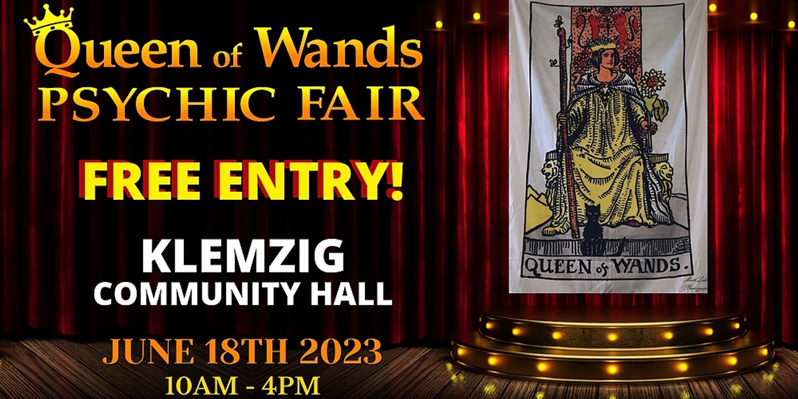 Banner image for Queen of Wands Psychic Fair - At Klemzig!