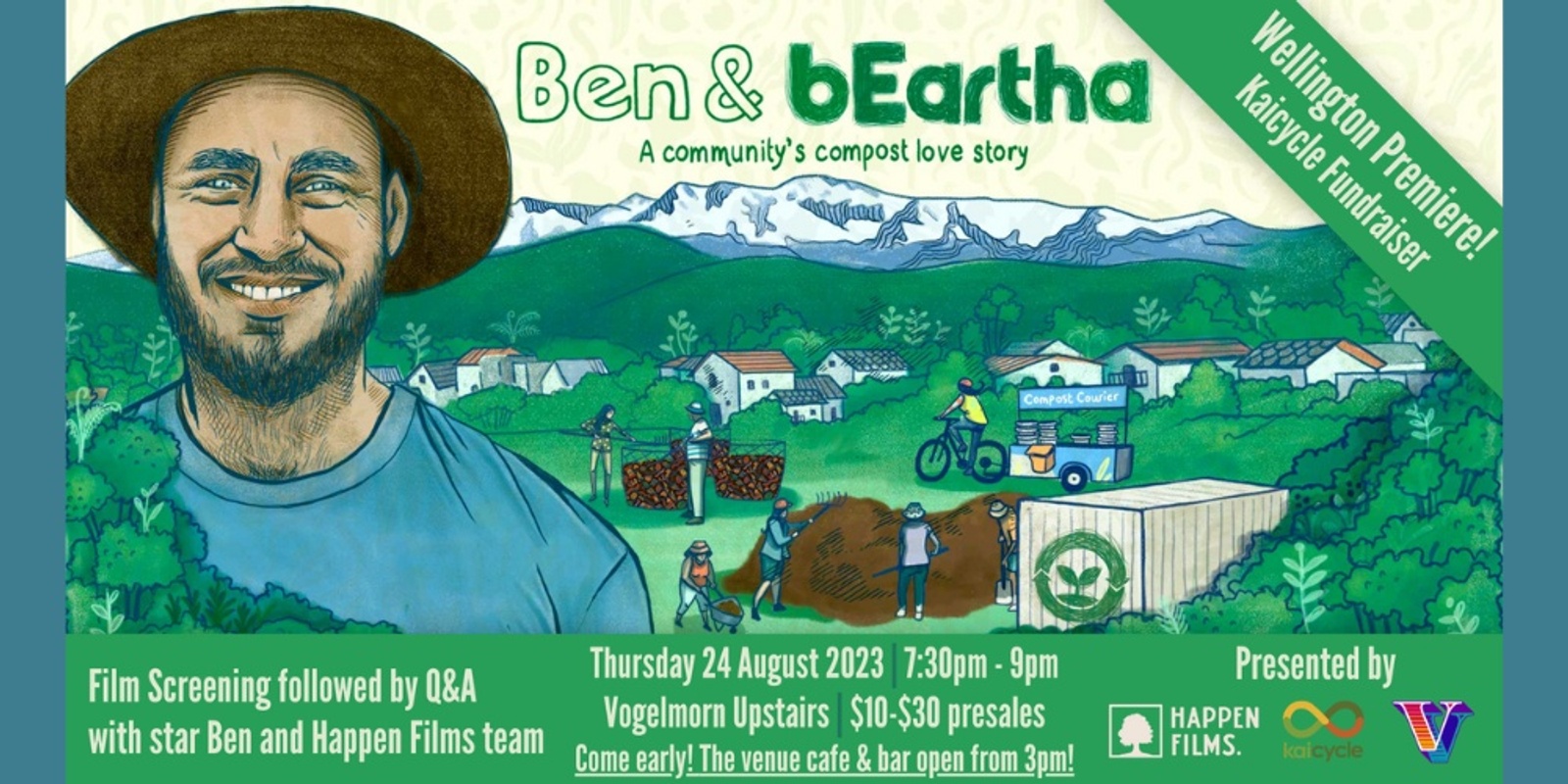 Banner image for Film Screening: Ben and bEartha - Wellington Premiere plus LIVE Q&A with Ben and Happen Films