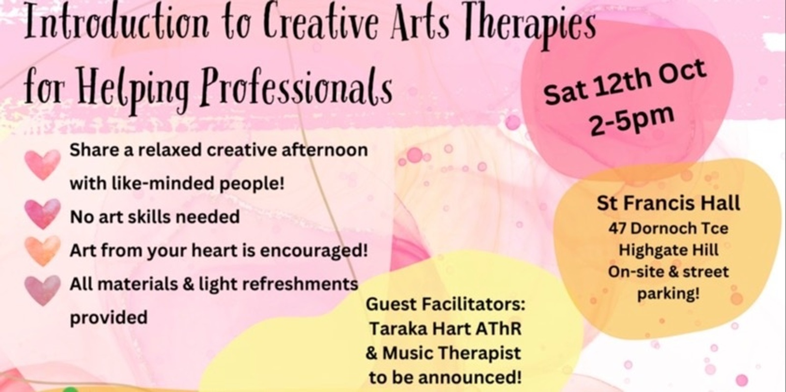 Banner image for Introduction to Creative Arts Therapies for Helping Professionals - Mental Health Week Event 