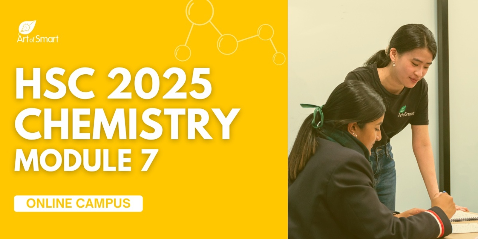 Banner image for HSC Chemistry Module 7 - Year 12 Kickstarter [ONLINE CAMPUS]