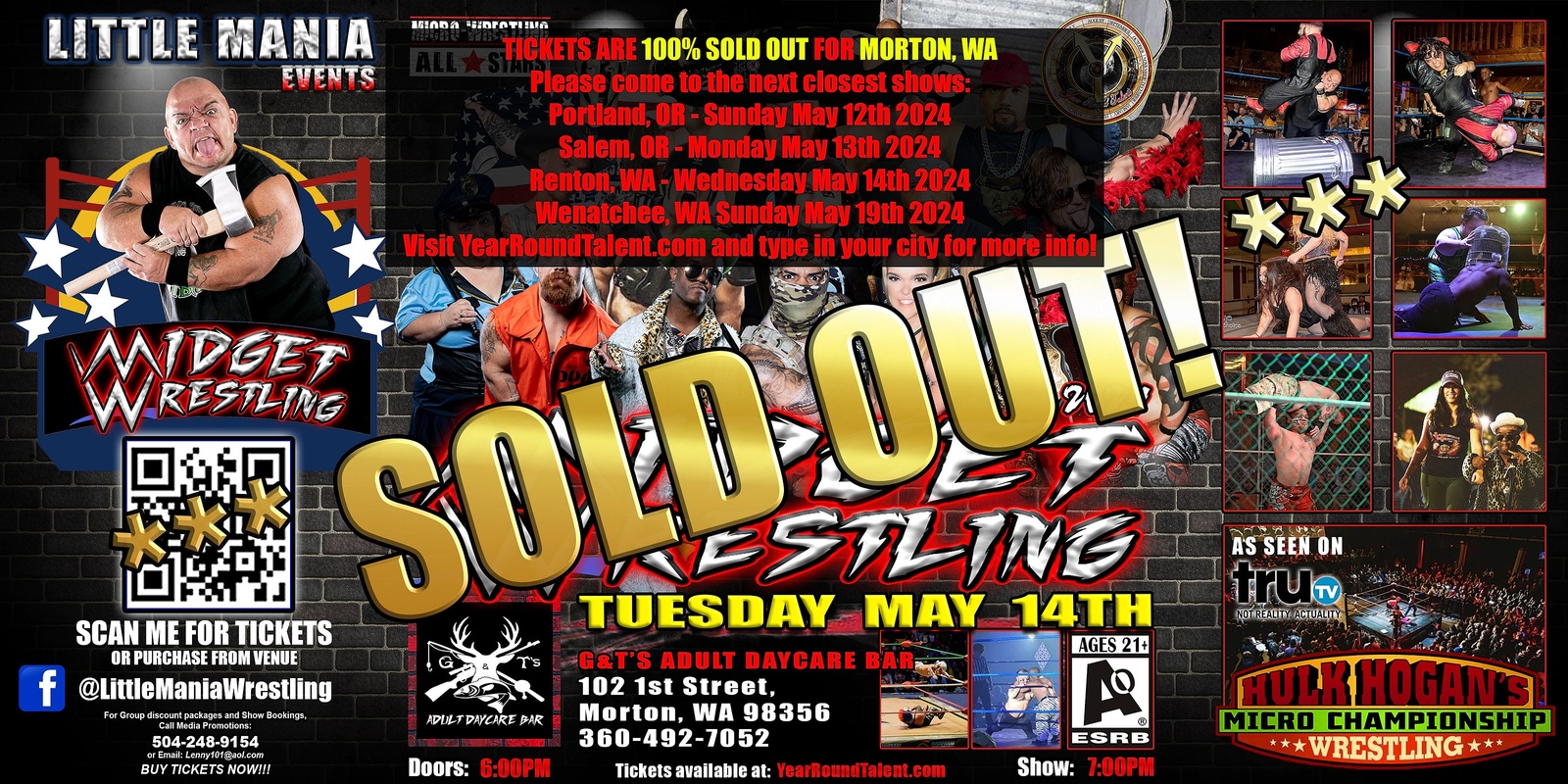 Banner image for Morton, WA - Micro-Wresting All * Stars: Little Mania Rips Through the Ring!