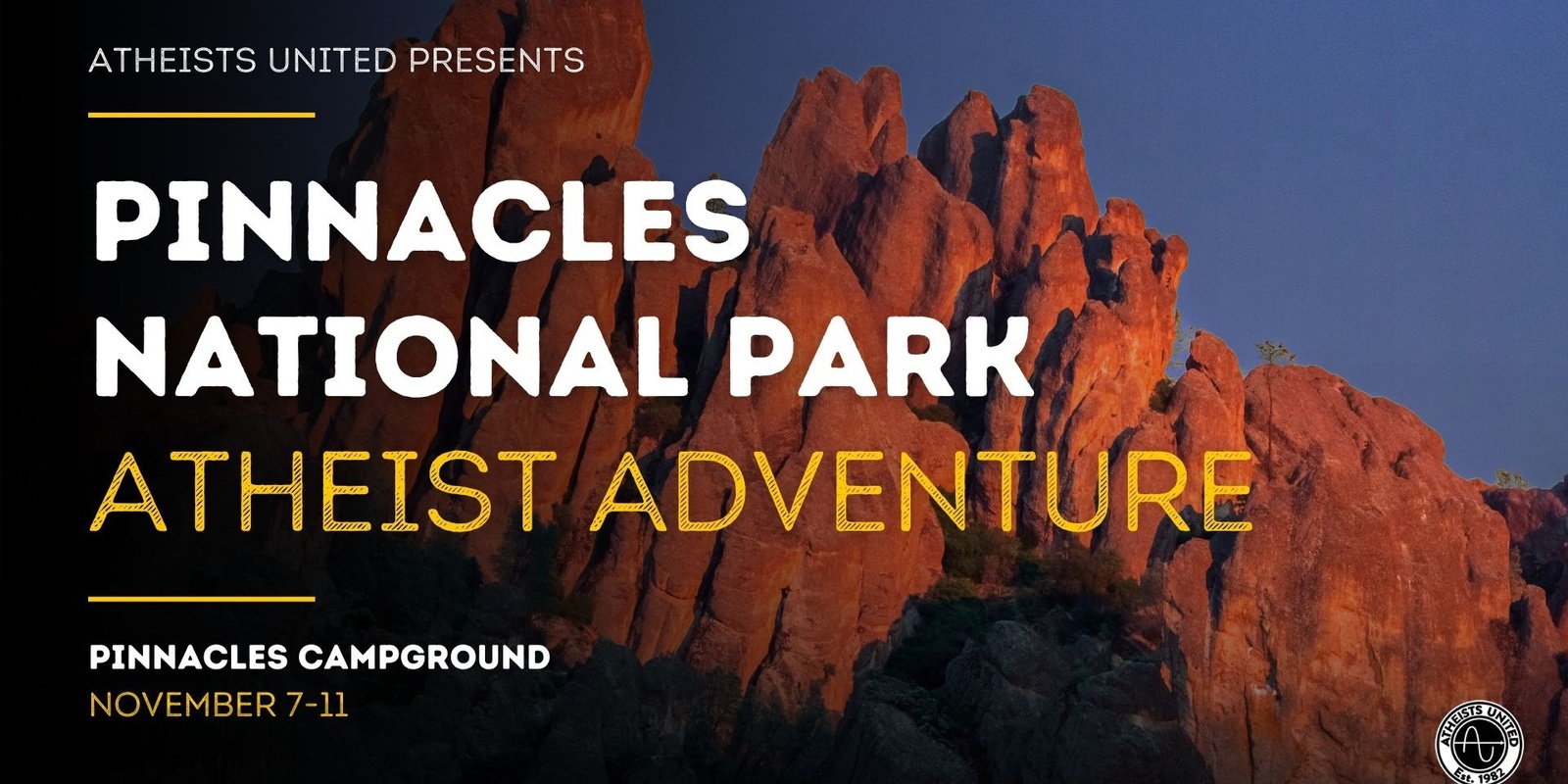 Banner image for 2024 Atheist Adventure: Pinnacles  National Park