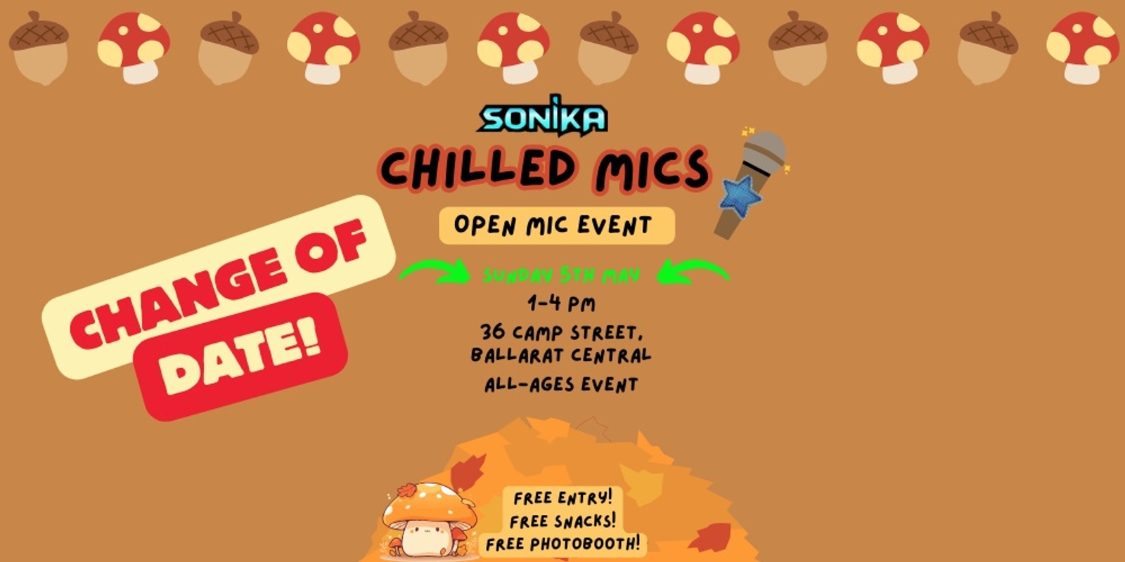 Banner image for Sonika Chilled Mics - Open Mic