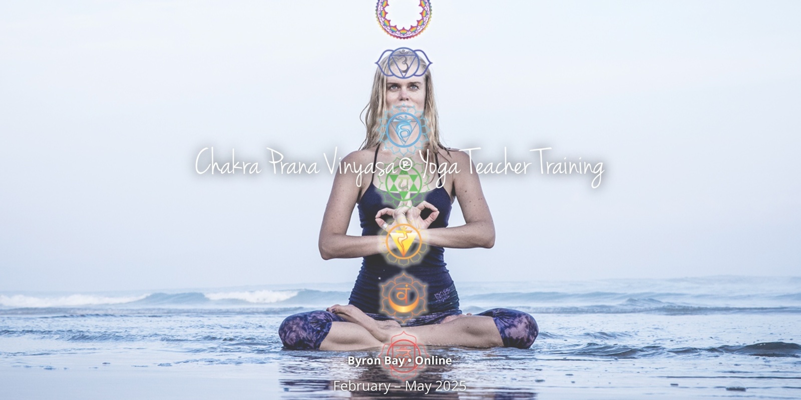 Banner image for Chakra Prana Vinyasa Yoga Teacher Training with Delamay Devi in Byron Bay and online