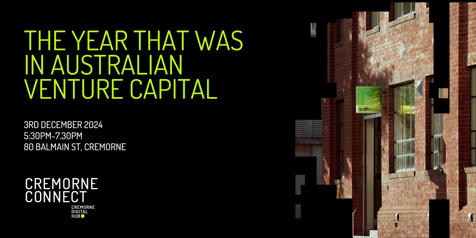 Banner image for Cremorne Connect: The year that was in Australian Venture Capital