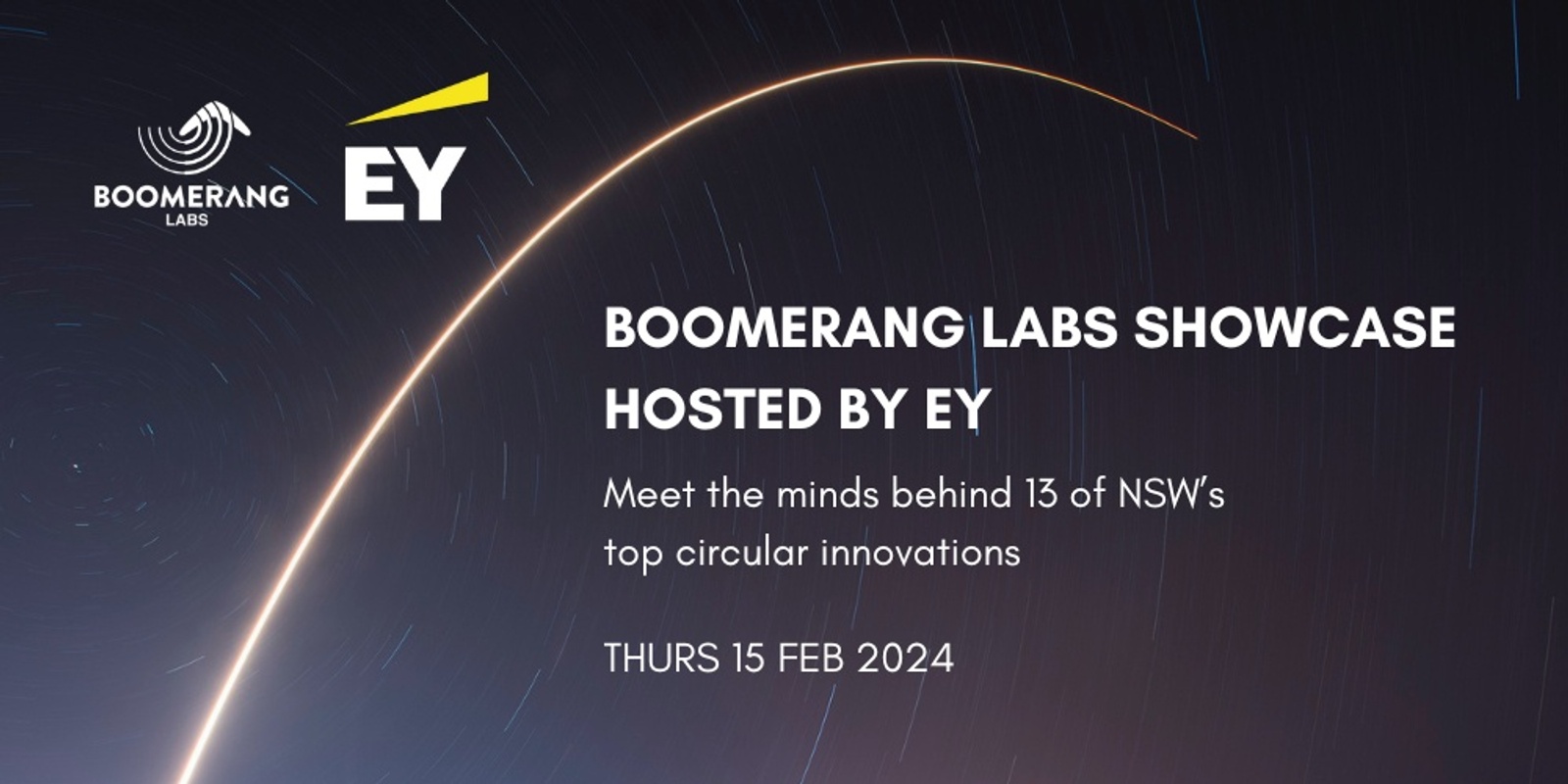 Banner image for Boomerang Labs Accelerator Showcase: Hosted by EY