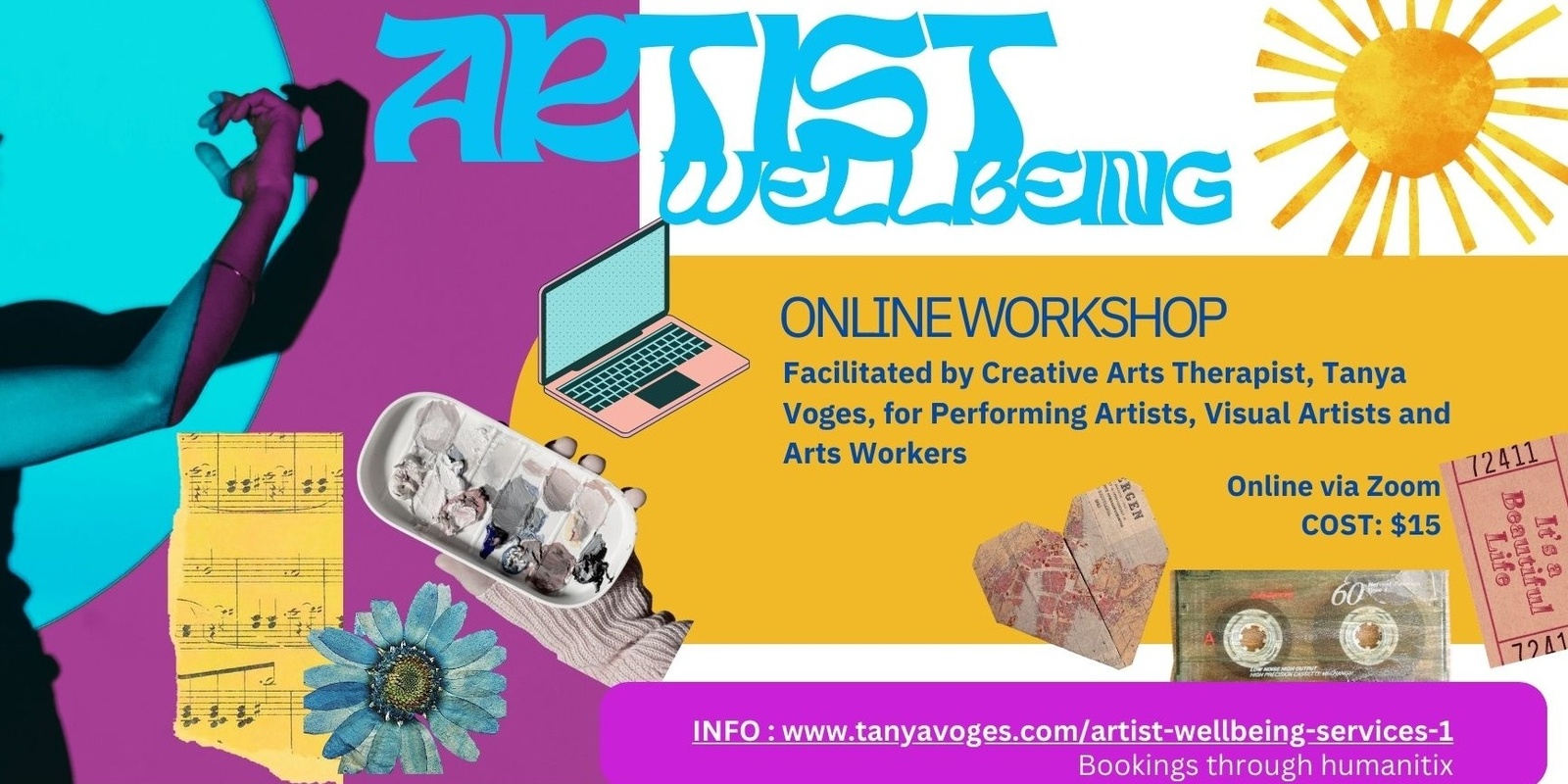 Banner image for Artist Wellbeing Online Workshop