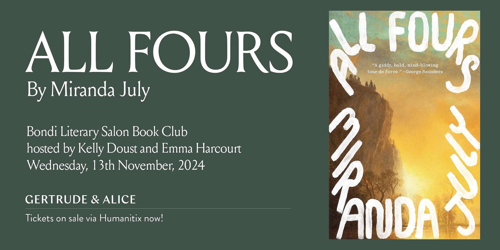 Banner image for Bondi Literary Salon November Book Club: All Fours