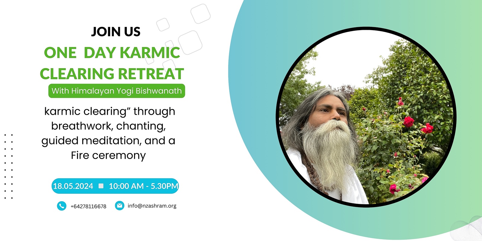 Banner image for Full-day karmic clering retreat workshop with self-relized Himalayan Yogi