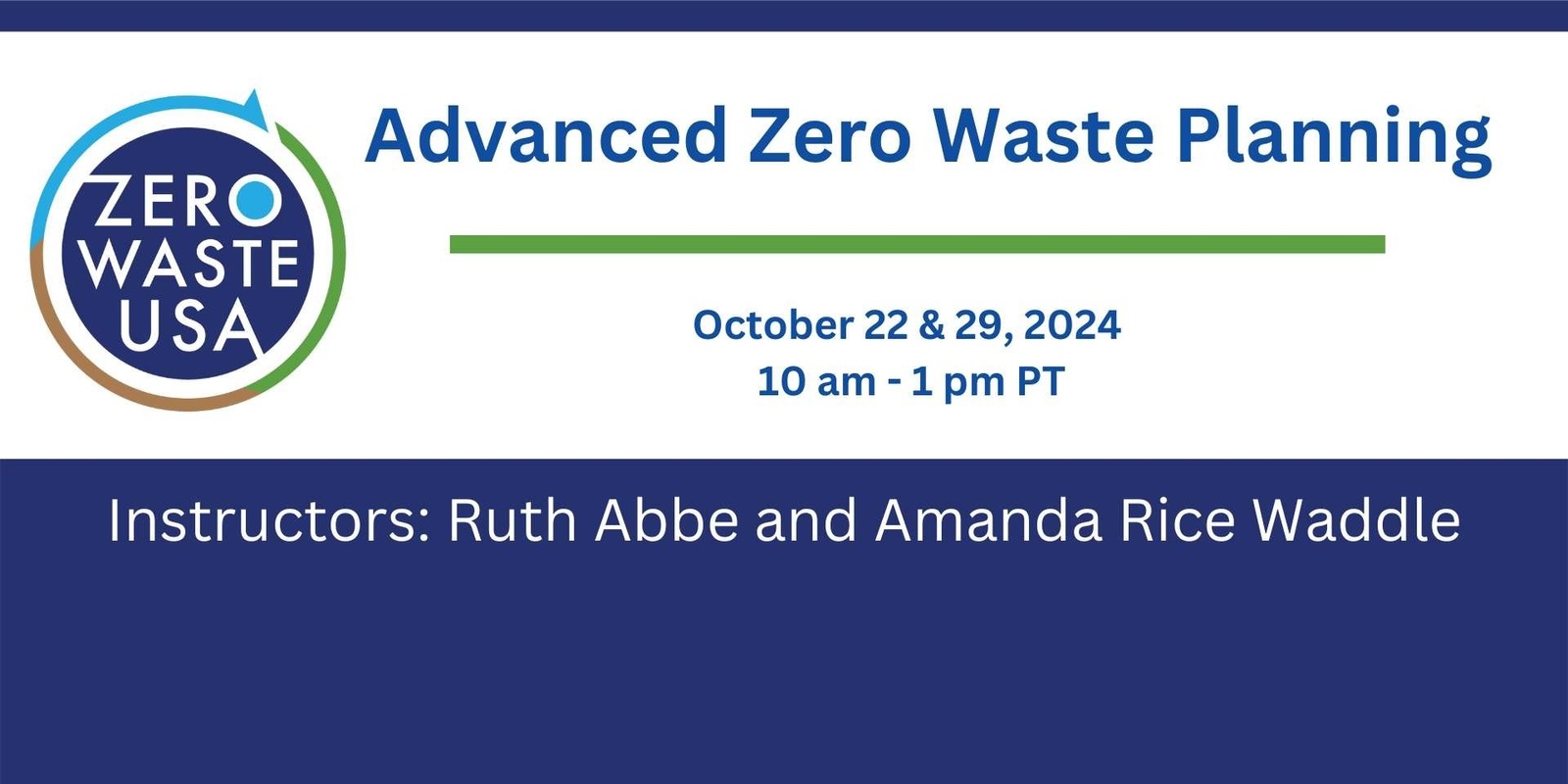 Banner image for Advanced Zero Waste Planning Class - Fall 2024