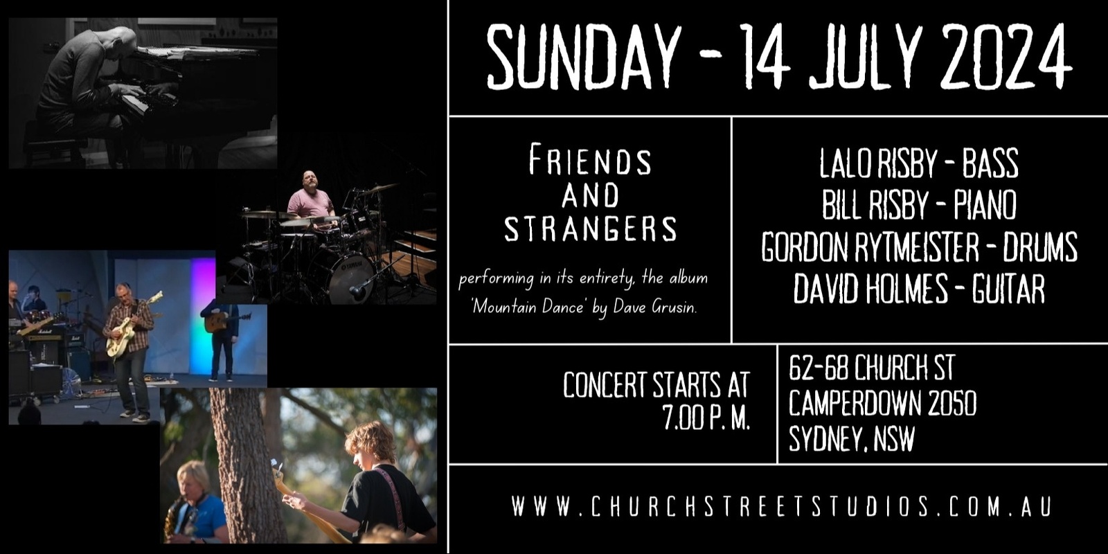 Banner image for 'Friends and Strangers' in concert