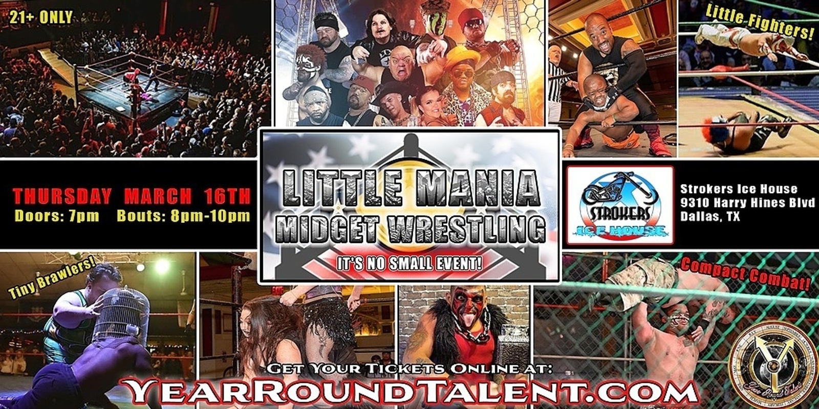 Banner image for Dallas, TX - Micro-Wresting All * Stars: Little Mania Rips Through the Ring!