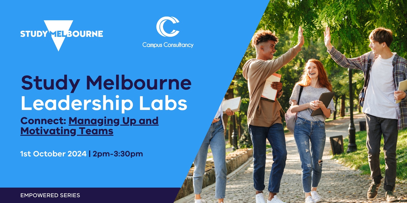 Banner image for Study Melbourne Leadership Labs Connect - Managing Up and Motivating Teams