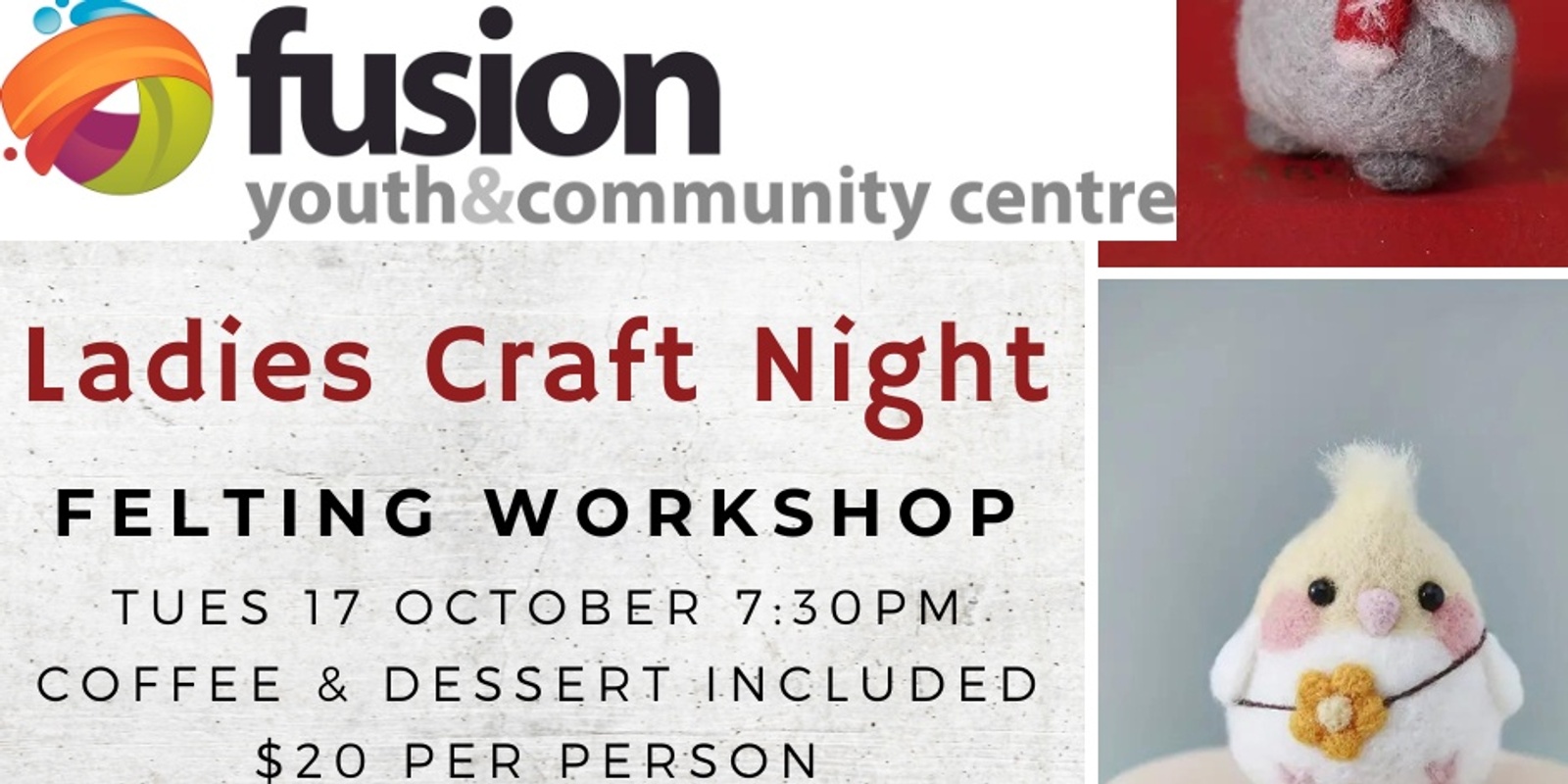 Banner image for Ladies Craft Night @ Fusion - Felting Workshop