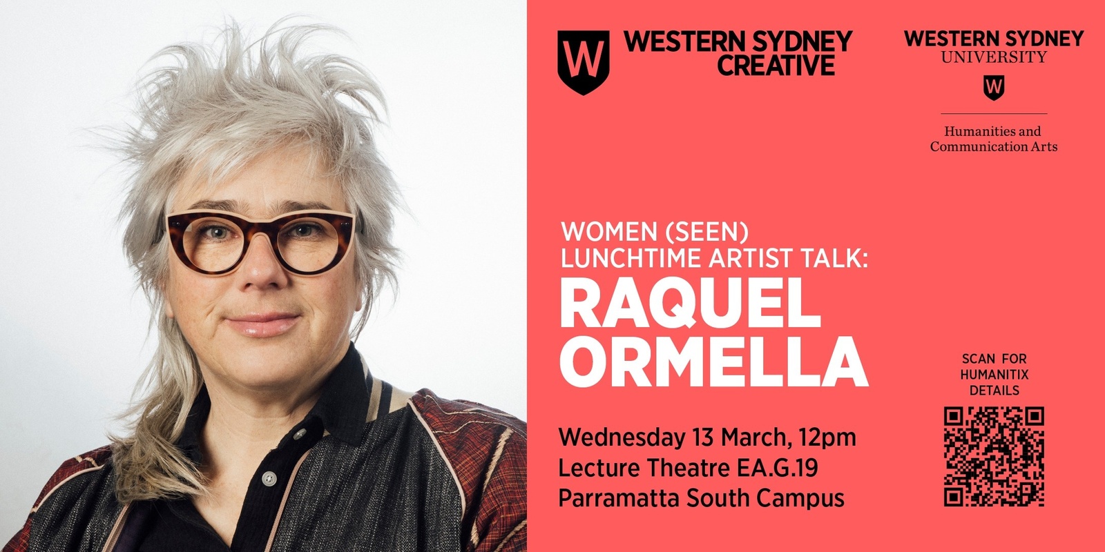 Banner image for Women (seen) lunchtime artist talk with Raquel Ormella