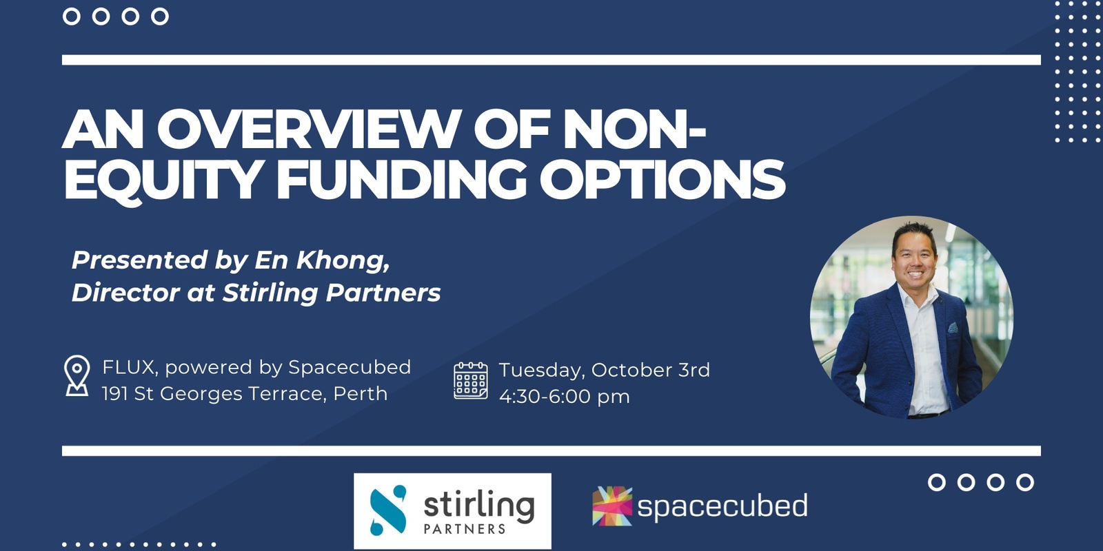 Banner image for An overview of Non-Equity Funding Options: presented by En Khong