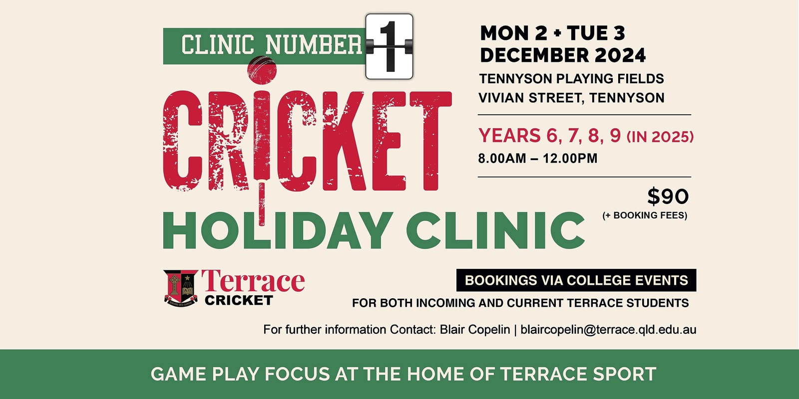 Banner image for Terrace Cricket Holiday Clinic #1