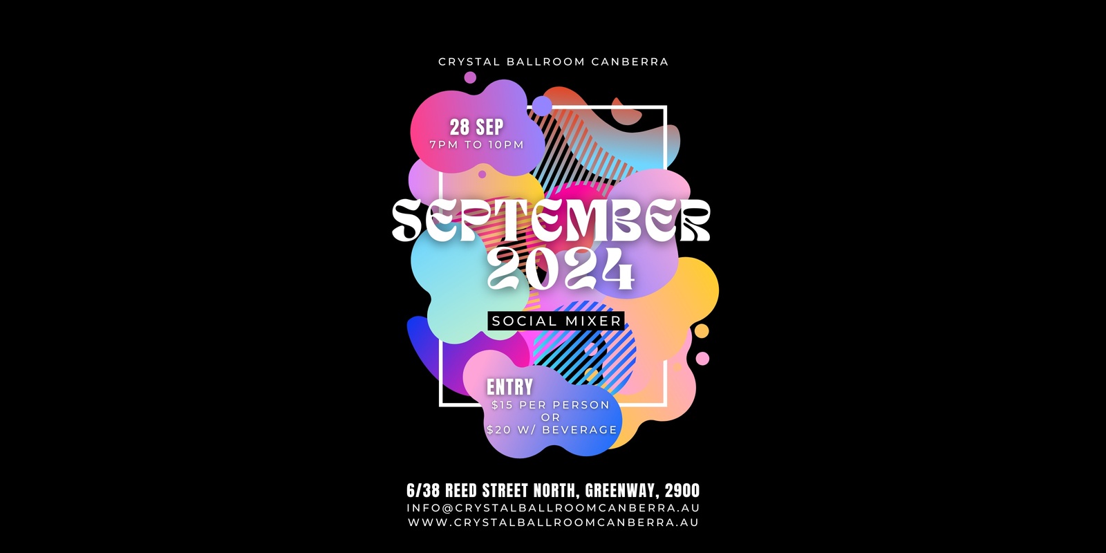 Banner image for Crystal Ballroom Canberra - September Social Mixer
