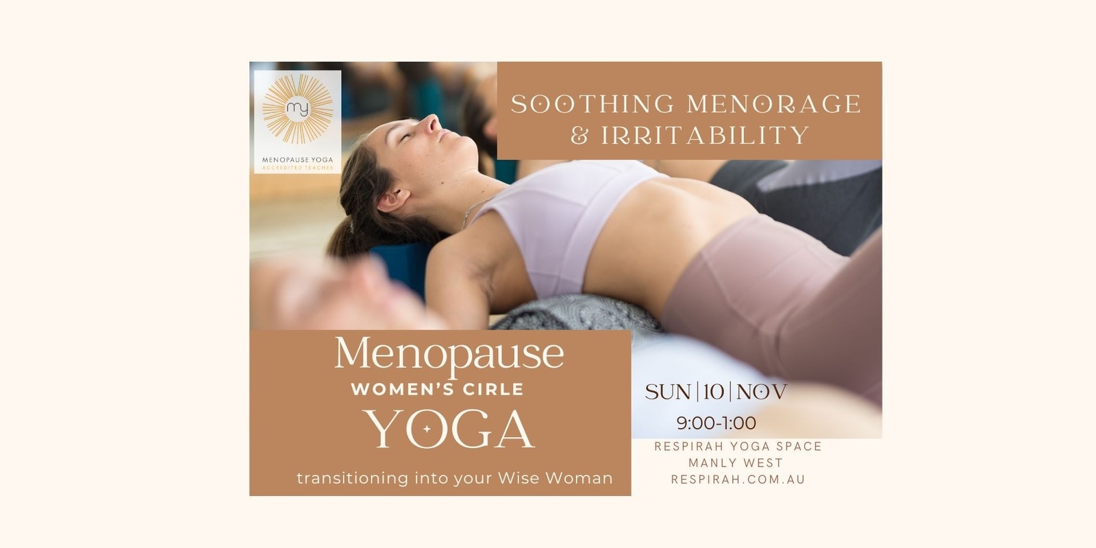 Banner image for Menopause Yoga Women's Circle~ SOOTHING MENORAGE & IRRITABILITY