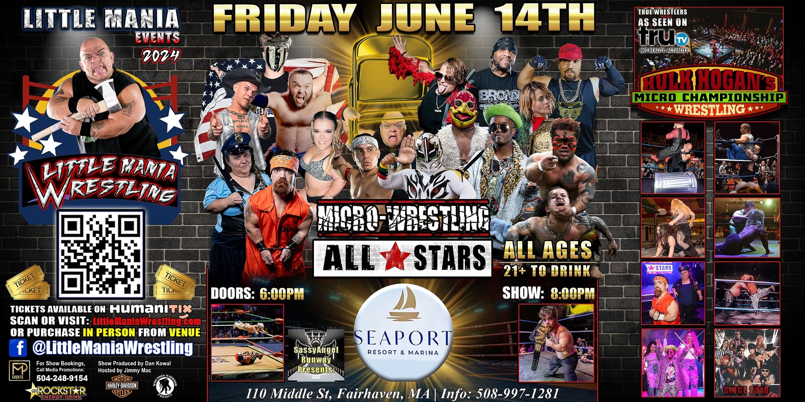 Banner image for Fairhaven, MA - Micro-Wrestling All * Stars: Round 2! Show #1- All Ages! Little Mania Rips Through the Ring!