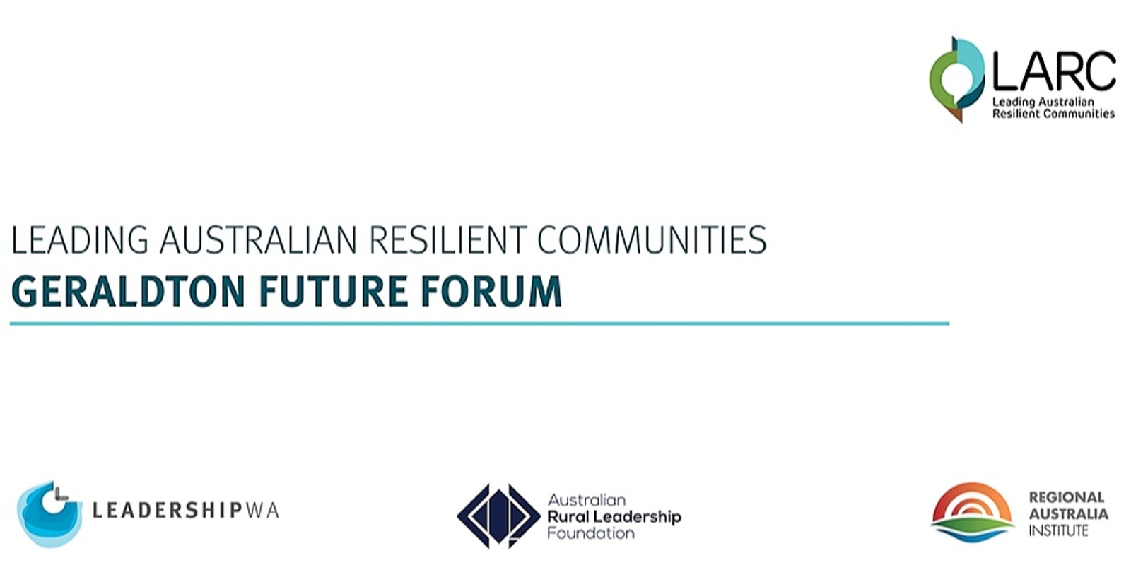 Banner image for Geraldton: Leading Australian Resilient Communities - Future Forums 